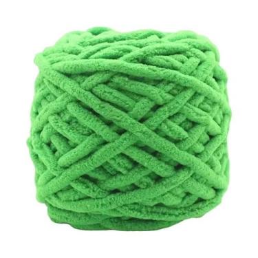 Imagem de Cachecol De Lã Grossa Multicolorido Tricotado Com Efeito De Tira De Ge