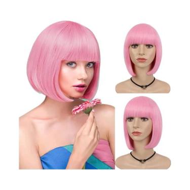 Imagem de Peruca Curta Preta De 12 Polegadas Com Franja Para Mulheres, Aparência