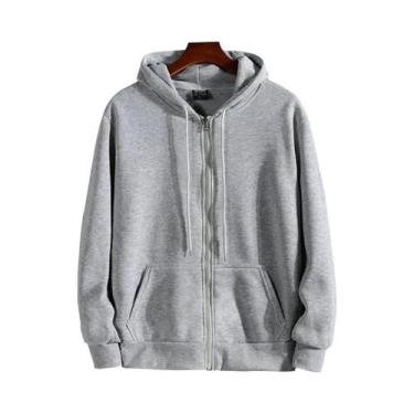 Imagem de Moletom Masculino Com Zíper E Capuz De Manga Longa, Casual, Ajuste Sol