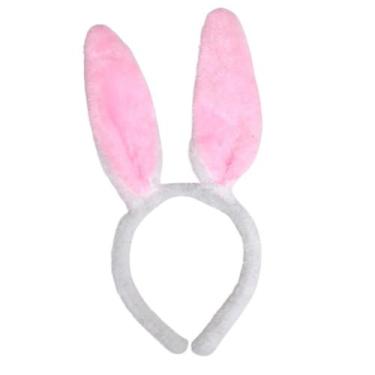 Imagem de Arco Infantil de Pelúcia Coelho com Orelhas Fofa - Soho Store, Rosa