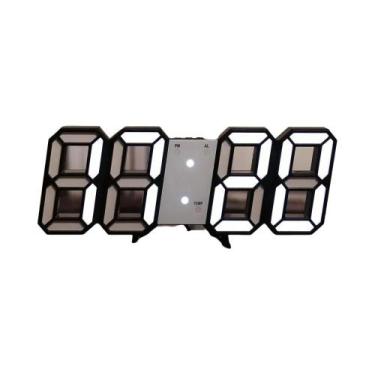 Imagem de Relógio De Parede Digital LED Moderno Com Alarme, Relógio De Mesa Para
