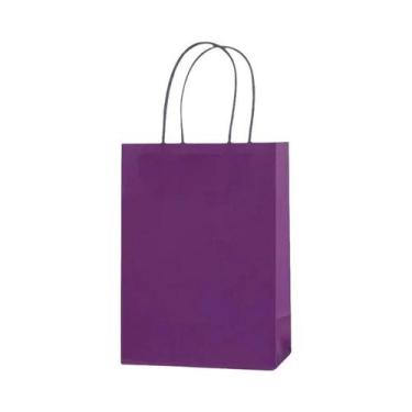 Imagem de Sacolas De Presente De Papel Kraft Coloridas 10PCS Sacolas De Compras 