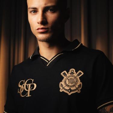 Imagem de Camisa Corinthians Retrô Polo Masculina-Masculino