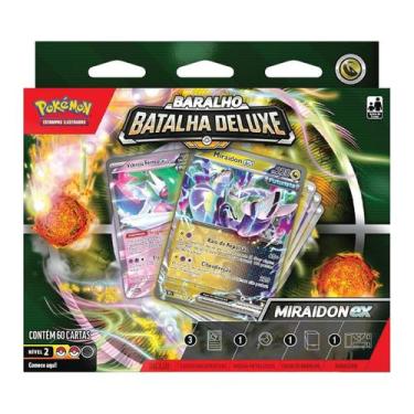 Imagem de Pokemon Baralho Batalha Deluxe Miraidon EX 60 Cards Pronto para Jogar