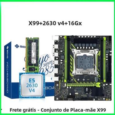Imagem de Placa-mãe SOYO X99 Com CPU LGA2011-3 Xeon E5 2630 V4, 8GB DDR4 2133MHz