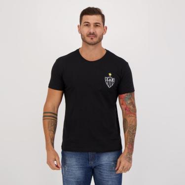Imagem de Camisa Atlético Mineiro Galo Forte Preta-Masculino