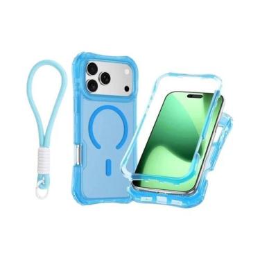 Imagem de Capa Magnética Transparente Para iPhone 17 pro Max 16 15 14 13 12 plus