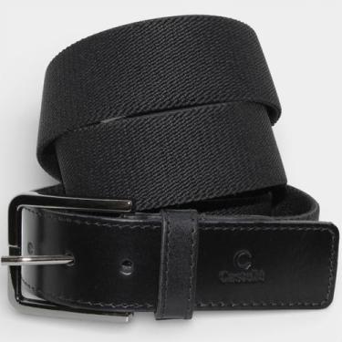 Imagem de Cinto de Elástico Couro Casteliê 340014 Masculino - Preto - M, M