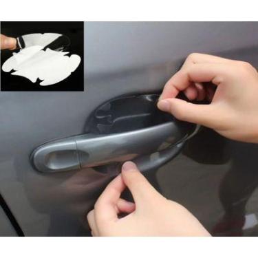Imagem de Kit 4 Películas Protetoras Para Maçaneta De Porta De Carro Universal T