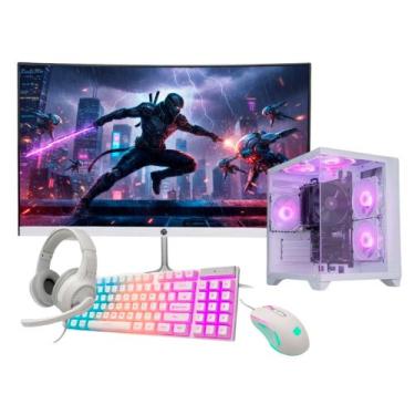 Imagem de Computador Gamer p/ GTA Ryzen 5 2400g 16gb Ram 1tb Nvme RX 590 Monitor