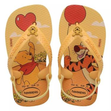 Imagem de Chinelo Havaianas Infantil Bebê Baby Disney Classic Cor:Amarelo/Laranj