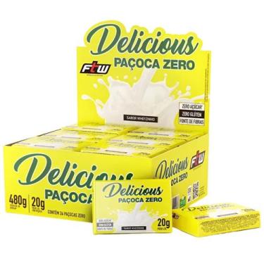 Imagem de Paçoca Zero Sabor Leite Original - Display com 24 unidades - FTW