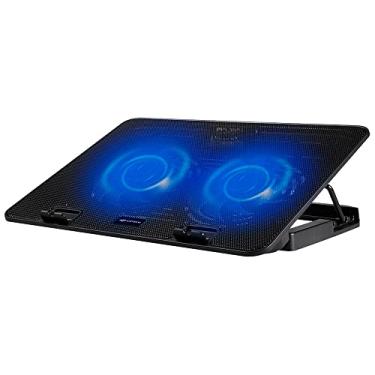 Imagem de C3Tech Base para Notebook NBC-50BK 15,6" Refrigerada com 2 Coolers, Led de Iluminacao Azul, Inclinacao Ajustável em 5 niveis, com USB, cor Preta