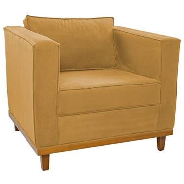 Imagem de Poltrona Decorativa Europa Suede Mostarda AM Decor