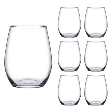 Imagem de Copo Vidro Redondo Transparente Amber Duravel 440ml - 6 Un