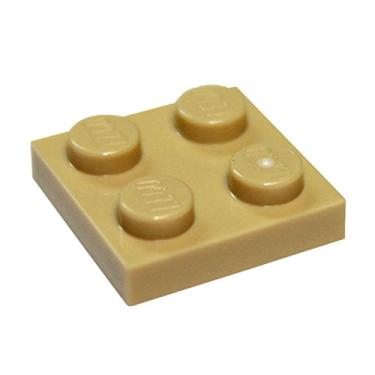 Imagem de LEGO Parts and Pieces: Tan (Brick Yellow) 2x2 Plate x100