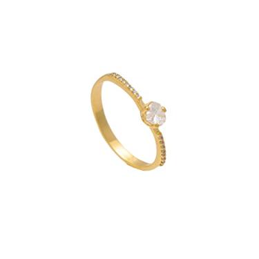 Imagem de Anel Fino Softjoias Coração e Zircônias Folheado em Ouro 18K (24)