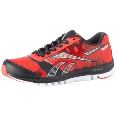 Imagem de Reebok Tênis de corrida Sublite Duo Chase (criança pequena/criança grande), Techy vermelho/preto/branco, 11.5 Little Kid
