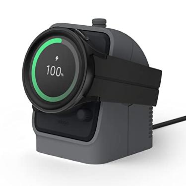 Imagem de elago Suporte de carregamento GWT4 compatível com Samsung Galaxy Watch 7, 6/6 Classic, 5/5 Pro (40, 43, 44, 45, 47 mm) Design Walkie Talkie - [Cabo de carregamento não incluído] [Cinza escuro]