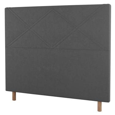 Imagem de Cabeceira Cama Box Casal King Size Cairo 195cm Cinza