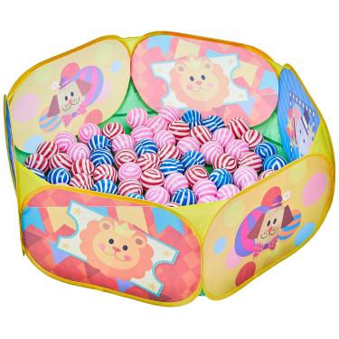 Imagem de Caixa Piscina de Bolinhas com 100 Bolas Fantástico Circo Brinquedos Pica Pau