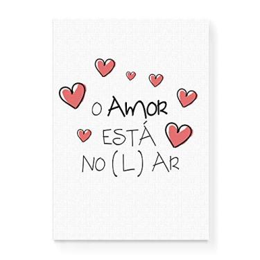 Imagem de Arte Maníacos Quadro Decorativo em Tela Canvas O Amor Está no (L)ar - 23x16,25cm