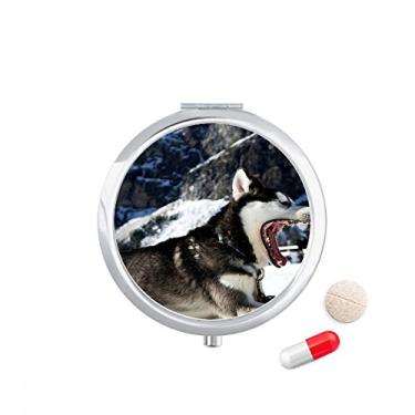Imagem de Porta-comprimidos, porta-comprimidos, caixa de armazenamento de medicamentos para cães de neve com boca grande