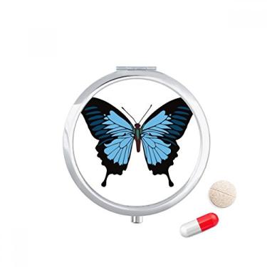 Imagem de Caixa de armazenamento de medicamentos com espécime borboleta em azul escuro