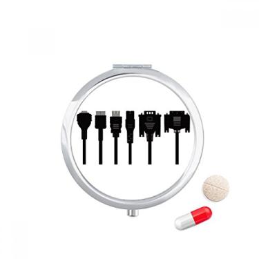 Imagem de Cabo de carregamento preto para comprimidos, caixa de armazenamento de medicamentos, dispensador de contêiner