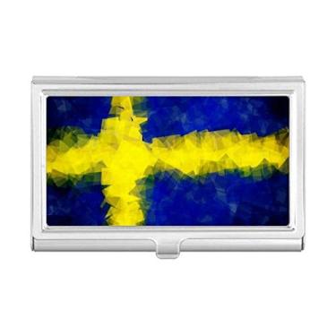 Imagem de Carteira de bolso com estampa de bandeira sueca abstrata