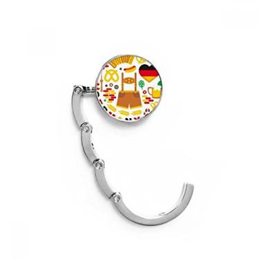 Imagem de Gancho de mesa com fecho decorativo e fecho dobrável com bandeira da alfândega da Alemanha