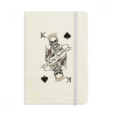 Imagem de Caderno com estampa de cartas de jogos, capa dura de tecido, diário clássico