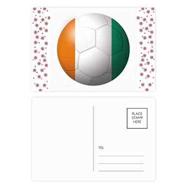 Imagem de Cartão postal Coate d'Ivoire Bandeira Nacional Futebol Natal Flor Celebração Cartão Postal Bênção