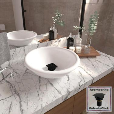 Imagem de Kit Cuba de Apoio ou Sobrepor Lume com Válvula Click Black