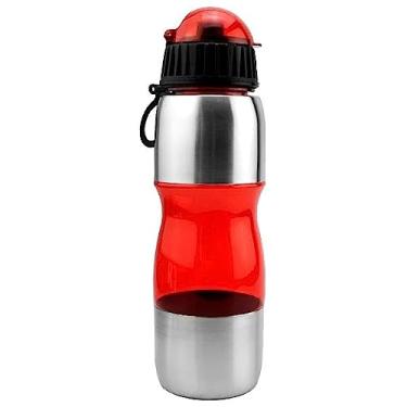 Imagem de Squeeze Garrafa p/Esporte 600 ml - Aço Inox/Acrílico