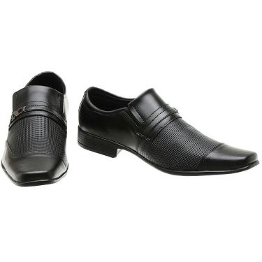 Imagem de Sapato Social Masculino Elástico Calce Fácil Metal Conforto