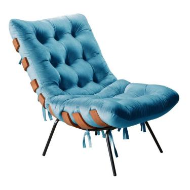 Imagem de Poltrona Decorativa Costela de Adão Botonê Sala Varanda Recepção