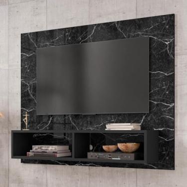Imagem de Painel para TV Tokyo Nero Marmorizado 2 Nichos