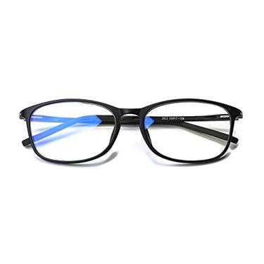 Imagem de Óculos anti-luz azul Tr90 para homens e mulheres Ray Blocking Uv Computer Eyewear Matteblack