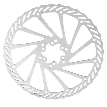 Imagem de Rotor de freio a disco de 203 mm com 6 furos de aço fácil instalação peças duráveis de bicicleta para mountain bikes ciclismo