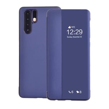 Imagem de Capa flip de couro para celular, para huawei p30, p40 pro, p30pro, p20 lite, p10 plus, p 30, 20, 10, p10plus, p20lite, p20pro, azul escuro, para p40