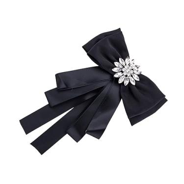 Imagem de KESYOO 1 Unidade fita broche de gravata borboleta feminina senhora jóias com diamantes gravata de camiseta para menina alfinete de peito Moda receber flores strass joalheria mulheres PIN