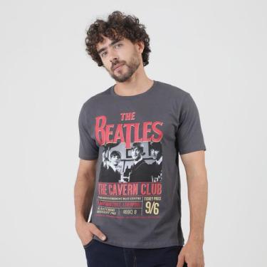 Imagem de Camiseta Manga Curta Estampa Beatles Cinza - Bandup - Marca De Terceir