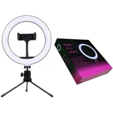 Imagem de Ring Light Iluminador, 8 Polegadas Anel Luz 20cm, Kit Completo Anel de Luz LED Com Tripé, Anel Flexivel Ring Light Tripe 20cm com Suporte Celular Universal Selfie (Solange PH)