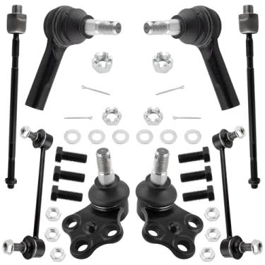 Imagem de BOXI 8 peças de juntas esféricas inferiores dianteiras + barras oscilantes + hastes de direção aptas para Nissan Pathfinder 1996-2004 / para Infiniti QX4 1997-2003 | K90662 K90659 ES3466 ES3466 EV396