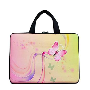 Imagem de Bolsa de transporte para laptop 11 11,6 12 12 12,5 polegadas Chromebook capa notebook para Apple MacBook Air Samsung HP Dell Lenovo Asus (borboleta fofa)