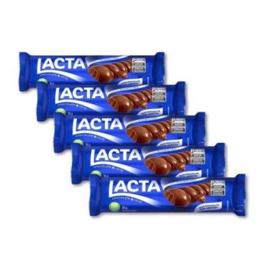 Imagem de Chocolate Lacta Ao Leite Individual Kit 5 Unidades De 34G