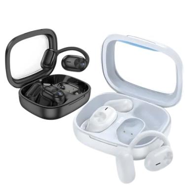 Imagem de Fone de Ouvido Bluetooth Por Condução óssea Sem Fio Com Microfone Compativel Com Todos Os Aparelhos Android E IOS Resistente a água (Preto)