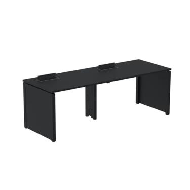 Imagem de Mesa de Plataforma Simples para 2 Pessoas Corporativa 150x792/2p Pscpp150/792/2p Preto