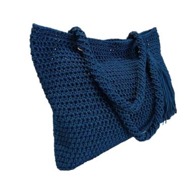 Imagem de BOLSA CROCHE FEMININA FIO NAUTICO MODELO SACOLA